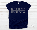 DEFUND THE MEDIA UNISEX T-SHIRTS