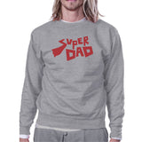 Super Dad Unisex Grey Cotton Sweatshirt Perfect - ENSEIGNE DENIS