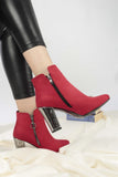 Faren Red Suede Boots