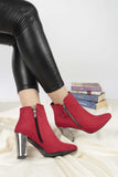 Faren Red Suede Boots