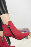 Faren Red Suede Boots