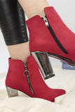 Faren Red Suede Boots