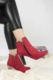 Faren Red Suede Boots