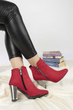 Faren Red Suede Boots