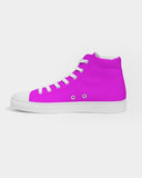Women's Athletic Sneakers, Hightop Canvas Sports Shoes - Hot Pink