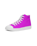 Women's Athletic Sneakers, Hightop Canvas Sports Shoes - Hot Pink
