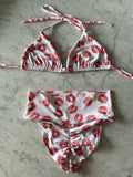 Red Kisses - Adult Women Bikini BOTTOM