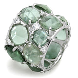 LOS764 Rhodium 925 Sterling Silver Ring with