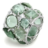LOS764 Rhodium 925 Sterling Silver Ring with