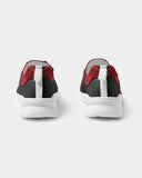 Men's Athletic Sneakers, Red Plaid Low Top Running Shoes - 014HXG