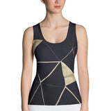 Navy Gold Geometry Tank Top
