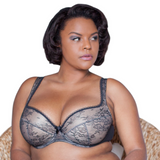 Lace Overlay Cleavage Boosting Plunge Bra Lavinia Sofia