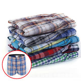 Mens Underwear Boxers Shorts Casual Cotton Sleep Underpants Quality Plaid Loose Comfortable Homewear Striped Arrow Panties - ENSEIGNE DENIS