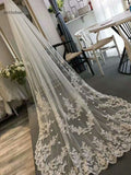 Long Lace Edge Bridal Veil White Ivory Wedding Veils With Comb New Bridal Accessories