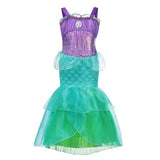 Girls Little Mermaid Ariel Princess Dress Cosplay Costumes For Kids Baby Girl Mermaid Dress Up Sets Children Halloween Clothing