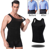 Be-In-Shape Men's Slimming Vest Body Shaper Corrective Posture Belly Control Compression Shirt Loss Weight Underwear Corset