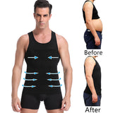 Be-In-Shape Men's Slimming Vest Body Shaper Corrective Posture Belly Control Compression Shirt Loss Weight Underwear Corset