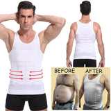 Be-In-Shape Men's Slimming Vest Body Shaper Corrective Posture Belly Control Compression Shirt Loss Weight Underwear Corset