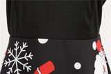 Black Big Swing Print Vintage Christmas Dress Women Winter Casual Long Sleeve V Neck Sexy New Year Party Dress Plus Size S~3XL