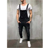 2019 Fashion Men's Ripped Jeans Jumpsuits Hi Street Distressed Denim Bib Overalls For Man Suspender Pants Size S-XXXL - ENSEIGNE DENIS
