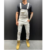 2019 Fashion Men's Ripped Jeans Jumpsuits Hi Street Distressed Denim Bib Overalls For Man Suspender Pants Size S-XXXL - ENSEIGNE DENIS