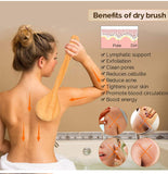 TREESMILE Natural Bristle Bath Brush Exfoliating Wooden Body Massage Shower Brush SPA Woman Man Skin Care Dry Body Brush D40
