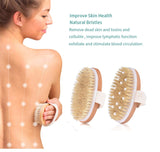 TREESMILE Natural Bristle Bath Brush Exfoliating Wooden Body Massage Shower Brush SPA Woman Man Skin Care Dry Body Brush D40