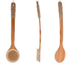 TREESMILE Natural Bristle Bath Brush Exfoliating Wooden Body Massage Shower Brush SPA Woman Man Skin Care Dry Body Brush D40