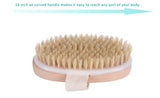 TREESMILE Natural Bristle Bath Brush Exfoliating Wooden Body Massage Shower Brush SPA Woman Man Skin Care Dry Body Brush D40