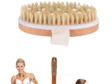 TREESMILE Natural Bristle Bath Brush Exfoliating Wooden Body Massage Shower Brush SPA Woman Man Skin Care Dry Body Brush D40