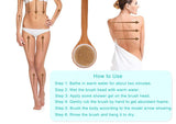 TREESMILE Natural Bristle Bath Brush Exfoliating Wooden Body Massage Shower Brush SPA Woman Man Skin Care Dry Body Brush D40