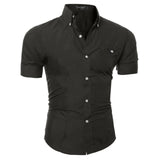 New Fashion Fashion Men's Luxury Short Sleeve Shirt Casual Slim Fit Stylish Shirts Tops Plus Size M-3XL