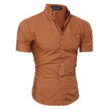 New Fashion Fashion Men's Luxury Short Sleeve Shirt Casual Slim Fit Stylish Shirts Tops Plus Size M-3XL