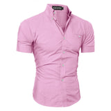 New Fashion Fashion Men's Luxury Short Sleeve Shirt Casual Slim Fit Stylish Shirts Tops Plus Size M-3XL