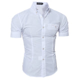 New Fashion Fashion Men's Luxury Short Sleeve Shirt Casual Slim Fit Stylish Shirts Tops Plus Size M-3XL