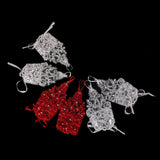 1 Pair 2 Styles White/Red/Beige Bridal Gloves Elegant Short Paragraph Rhinestone White Lace Glove Beautiful Wedding Accessories