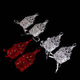 1 Pair 2 Styles White/Red/Beige Bridal Gloves Elegant Short Paragraph Rhinestone White Lace Glove Beautiful Wedding Accessories