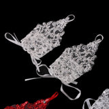 1 Pair 2 Styles White/Red/Beige Bridal Gloves Elegant Short Paragraph Rhinestone White Lace Glove Beautiful Wedding Accessories