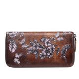 2019 Genuine Leather Women Wallet Long Clutch Bags Flowers Womens Wallets And Purses Female Rfid Card Holders Coin Purse Girl - ENSEIGNE DENIS