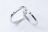 Sole Memory Sweet Romantic Valentine's Day Gift Sun Moon Love Vow 925 Sterling Silver Female Resizable Opening Rings SRI377 - ENSEIGNE DENIS