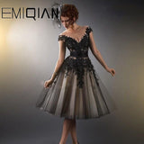 Black Lace Short Cocktail Dresses Party Graduation Women Prom Plus Size Coctail Semi Formal Dresses