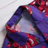 Hawaiian Shirt Men Hip Hop streetwear Devil Anime Printing Shirts camisa masculina short sleeve for men Holiday Beach shirts
