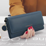 aliwood New Fashion Women Wallets Brand Letter Long Tri-fold Wallet Purse Fresh Leather Female Clutch Card Holder Cartera Mujer - ENSEIGNE DENIS