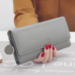 aliwood New Fashion Women Wallets Brand Letter Long Tri-fold Wallet Purse Fresh Leather Female Clutch Card Holder Cartera Mujer - ENSEIGNE DENIS