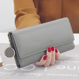 aliwood New Fashion Women Wallets Brand Letter Long Tri-fold Wallet Purse Fresh Leather Female Clutch Card Holder Cartera Mujer - ENSEIGNE DENIS