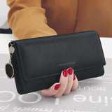 aliwood New Fashion Women Wallets Brand Letter Long Tri-fold Wallet Purse Fresh Leather Female Clutch Card Holder Cartera Mujer - ENSEIGNE DENIS