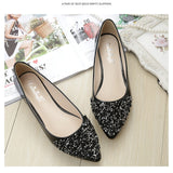 Fashion women Ballet shoes leisure spring pointy ballerina bling Rhinestone flats shoes princess shiny Crystal wedding shoes - ENSEIGNE DENIS