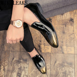 Party Shoes For Men Coiffeur Wedding Shoes Men Elegant Italian Brand Patent Leather Dress Shoes Men Formal Sepatu Slip On Pria - ENSEIGNE DENIS
