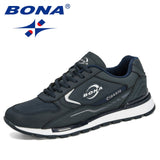 BONA 2020 New Designers Nubuck Leather Trendy Sneakers Men Outdoor Casual Shoes Man Sapato Masculino Krasovki Zapatos De Hombre - ENSEIGNE DENIS