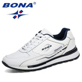 BONA 2020 New Designers Nubuck Leather Trendy Sneakers Men Outdoor Casual Shoes Man Sapato Masculino Krasovki Zapatos De Hombre - ENSEIGNE DENIS